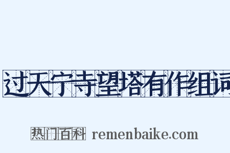 过天宁寺望塔有作组词是什么意思的图片